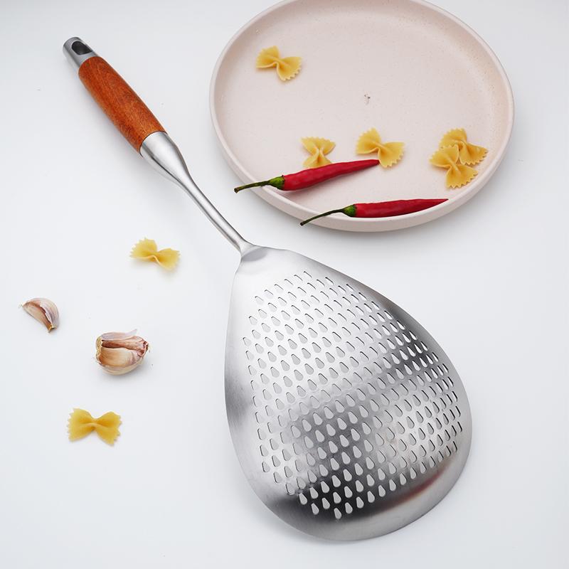 304 Stainless Steel Strainer Ladle Wide Skimmer Spoon Noodle Dumpling Strainer Mesh Scoop Kitchen Filter Tool