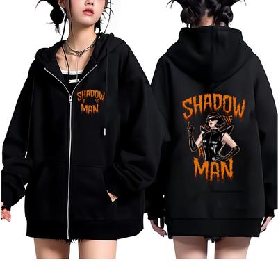 Felpa con cappuccio e zip moda y2 grafica uomo donna vintage cool casual streetwear oversize unisex giacca con zip in pile