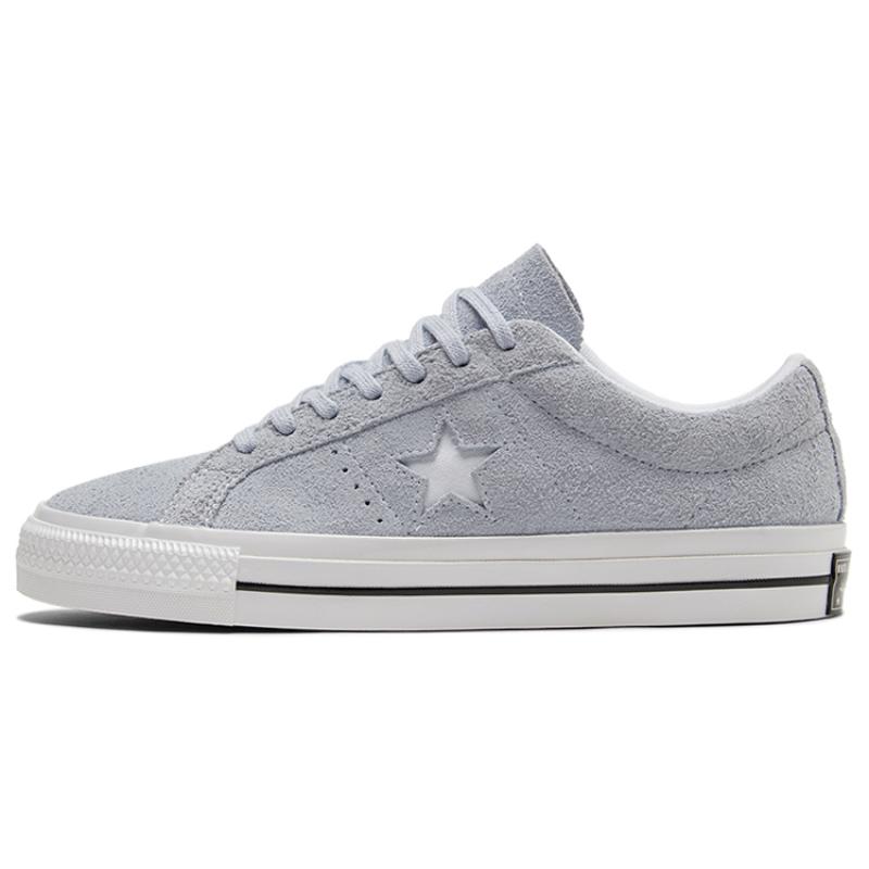 Converse One Star Trendy Versatile Slip-resistant Shock-absorbing Low-top Skate Shoes Unisex Light Gray Blue