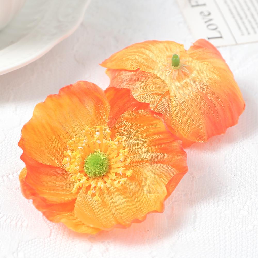 10 Stück Künstliche Blumenköpfe 7cm Kunstblumen für Heimdeko Garten Hochzeit Heiratsdekoration DIY Bastel Kranz Geschenk Ornament