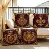 Luxe Kroon Kussenhoes Zachte Pluche Sierkussenhoes Dubbelzijdige Decoratieve Kussenhoes Bank Slaapkamer Huisdecoratie