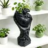 Anatomical Heart Planter Hand Holding Human Organ Vase, Gothic Shaped Succulent Plant Container Spooky Halloween Desktop Flower Pot for Living