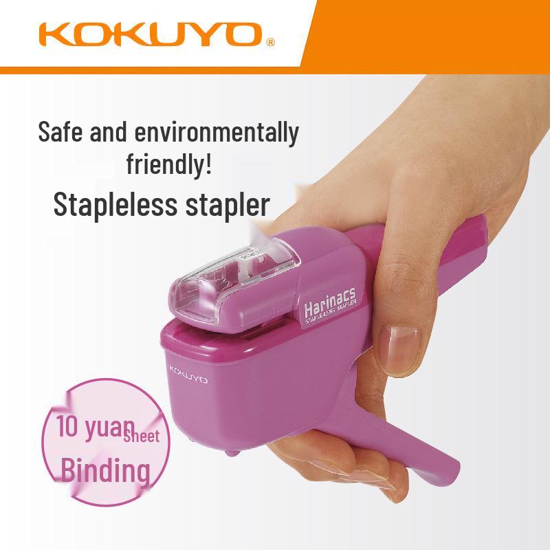 Japan KOKUYO Staple-Free Stapler: Safe, Eco-Friendly, Staples Up to 10 Sheets Staples Up to 10 Sheets белый