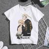Cute Harajuku Anime Tokyo Revengers Print Children T-Shirt Summer Loose Short Sleeve White Women Tops Boy Girl Tees Men Blouses