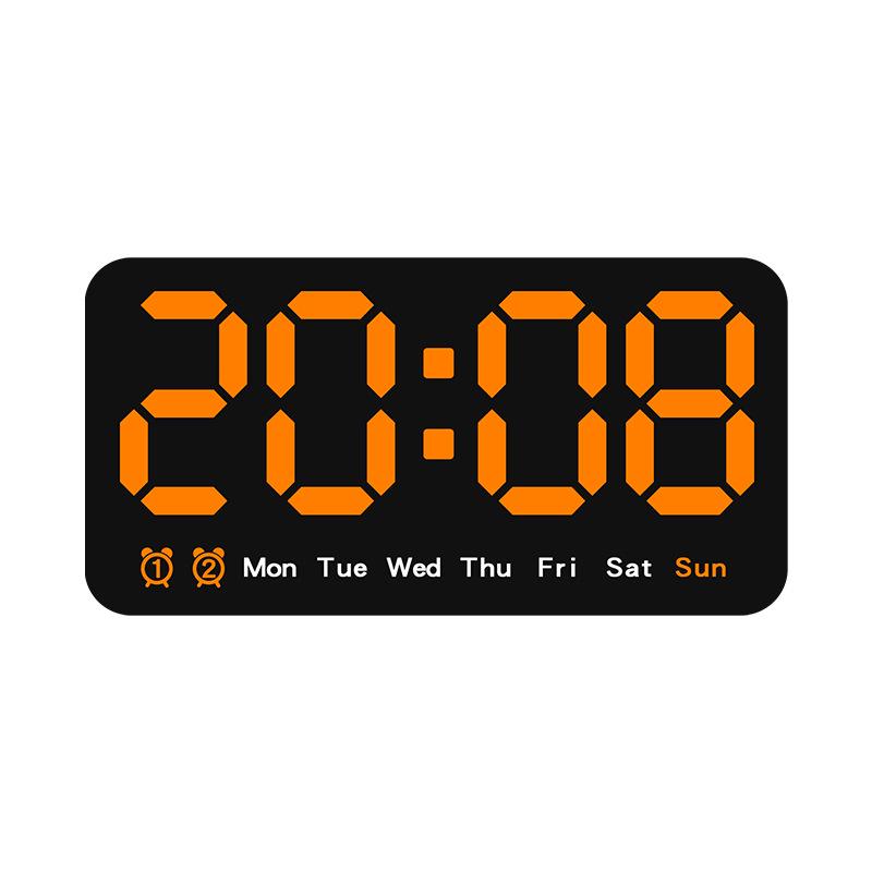 Large Screen Dual-Use Wall Clock with Temperature and Alarm Functions for Living Room (Model 6638)