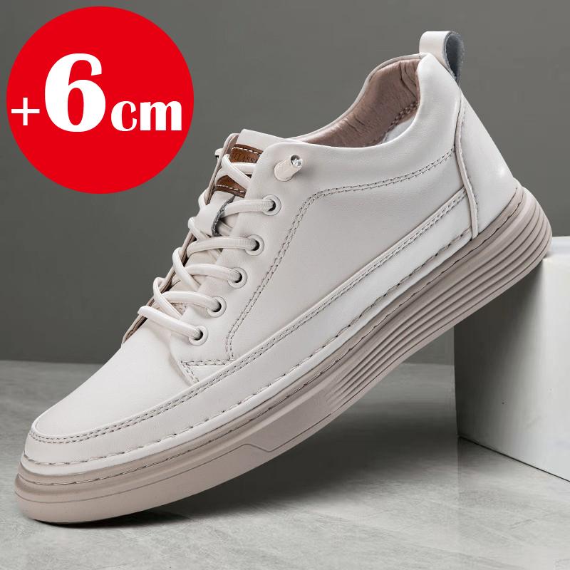 2025 Summer Breathable Elevator Shoes, 6 Cm Height-enhancing Outdoor Sneakers, Men's Fashionable Black Height-enhancing Shoes