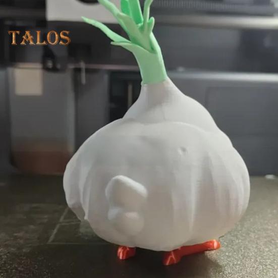 Garlic Birds Ornament 3D Printed PLA Material Mini Figurine Colorful Coffee Table Ornament Home Accessories