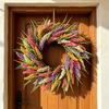 Realistic Simulated Wheat Wreath Fall Harvest Festival Wreath For Front Door Mantels Porch Garden Display And Thanksgiving Party Centerpieces