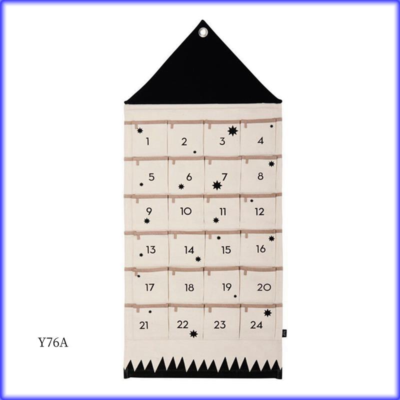 

Good-Hanging Storage Bags,Advent-Calendar,Fabric Advent-Calendar With 24 Pockets,For Children Storage Chocolate And Sweets Durab