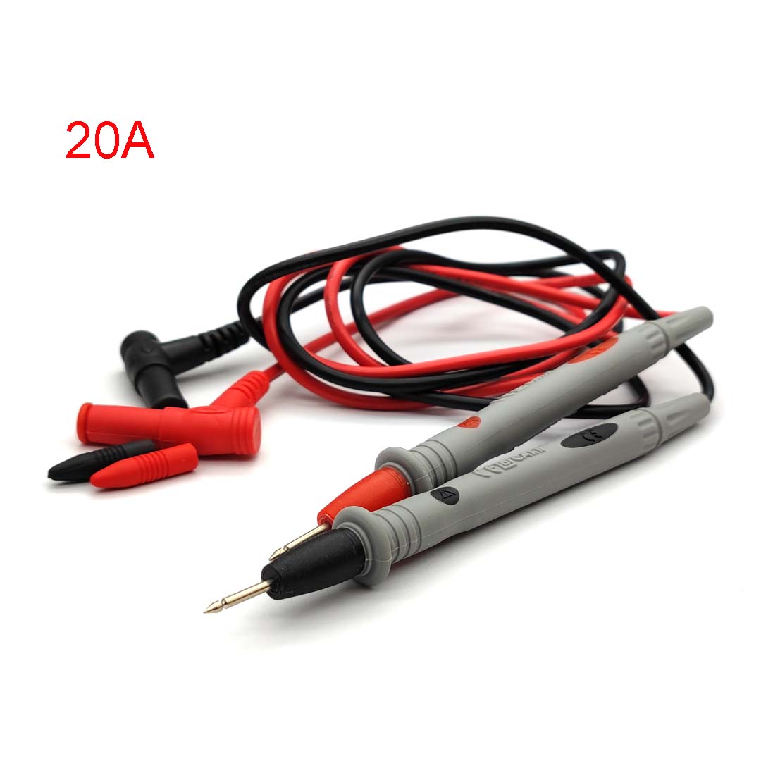 

Цифровий мультиметр щуп М який силіконовий провід Голкоподібний наконечник Універсальні вимірювальні проводи з затискачем типу крокодил для тестера світлодіодів Мультиметр 20A