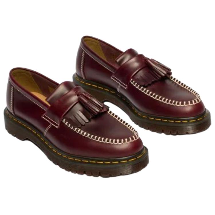 Dr. Martens Adrian Leather Vintage Slip-On Loafers Unisex loafers Cherry-Red 42849600