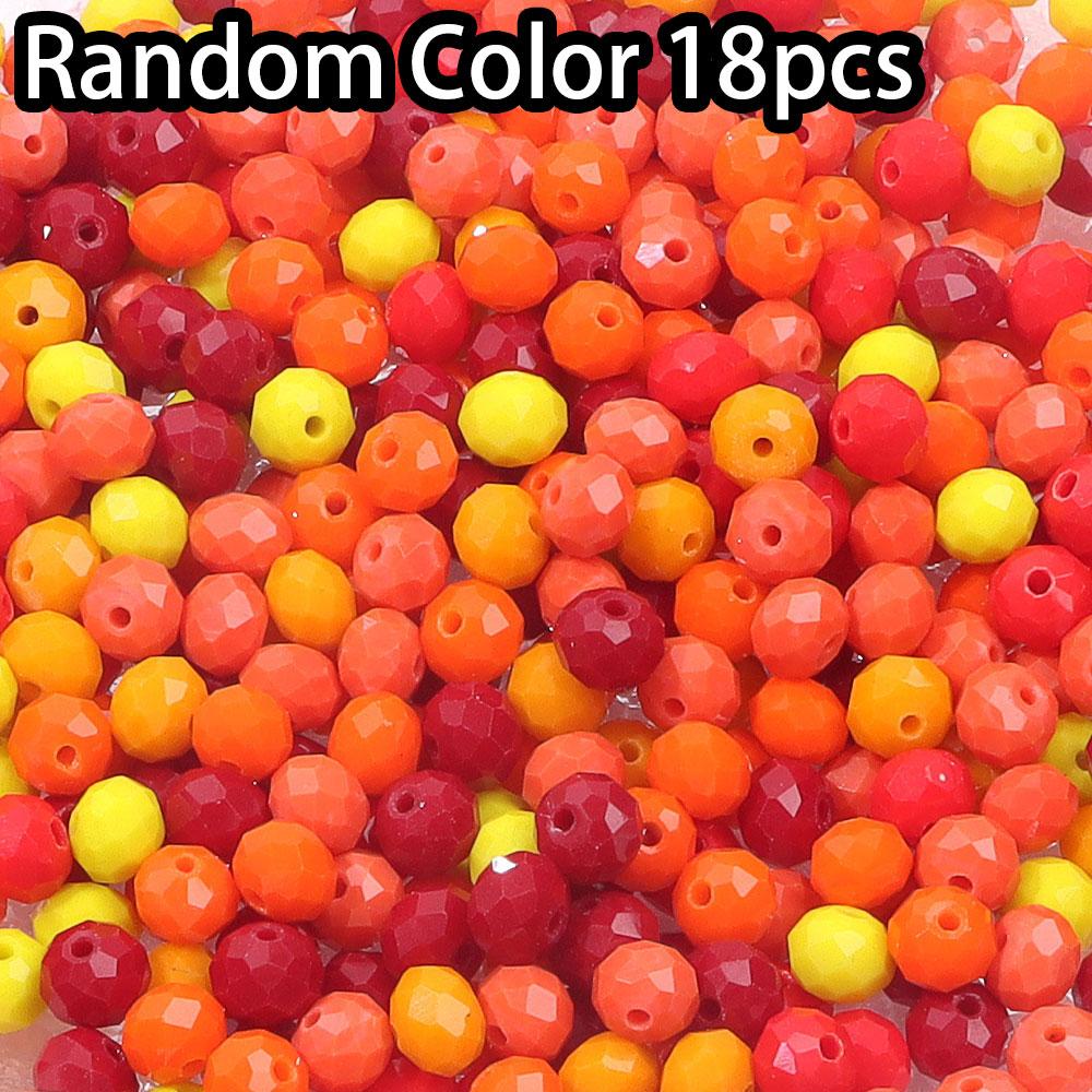 

18/38/68 шт. стеклянный материал оранжевая серия декоративные бусины стеклянные бусины-бриллианты свободные спейсеры круглые бусины для изготовления ювелирных изделий 18pcs
