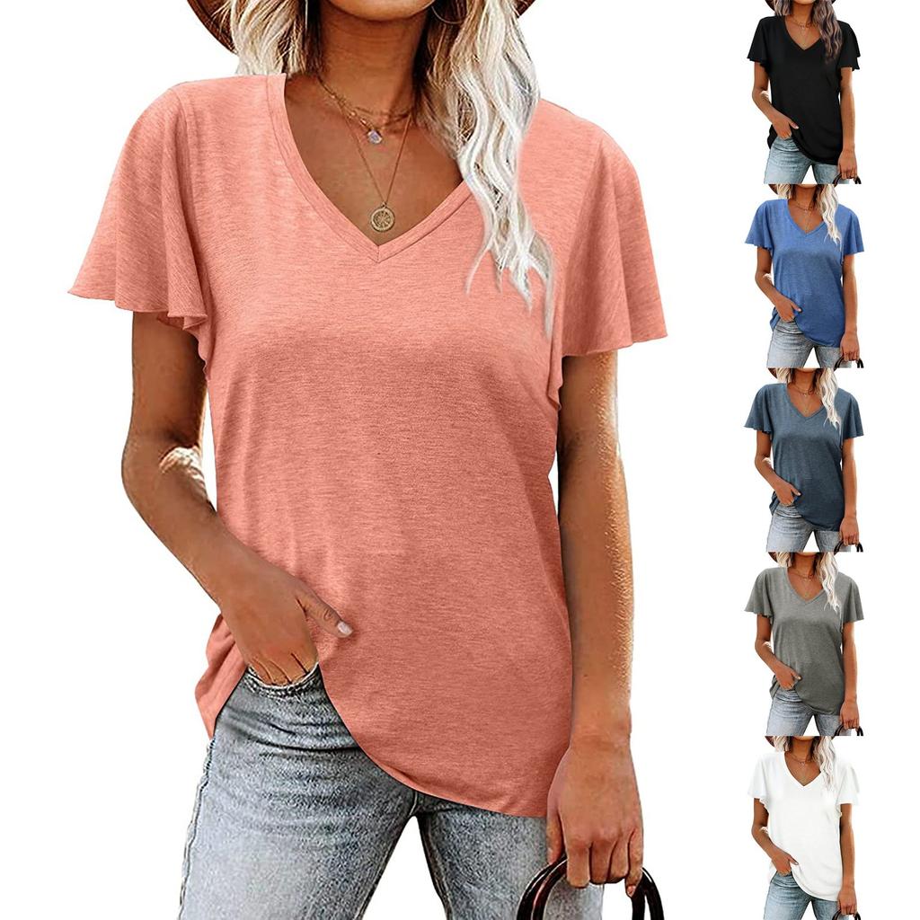 Fashion Casual Women's Solid Color V 