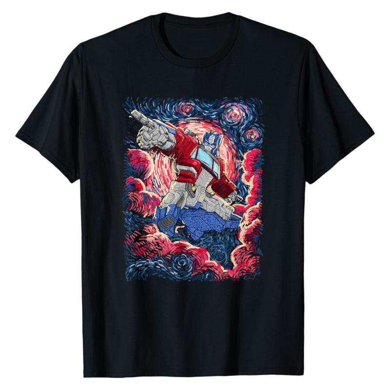

Optimus Prime Transformers TShirt Classic Robot Character Graphic Print Crew Neck Soft 100 Cotton Casual Street Fashion Tops M