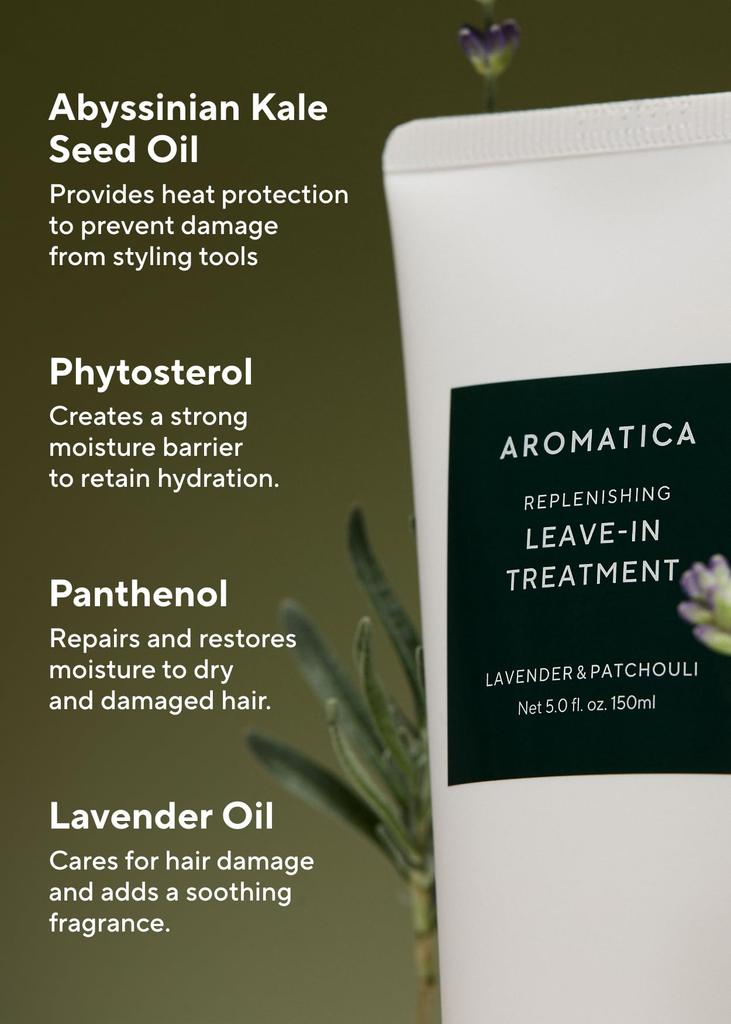 AROMATICA Refreshing Hair Protects Damaged Hair from Temperatures Up To Protein Treatment for Hair Reduces Breakage and Split Contains Hydrolyzed