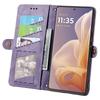 For Motorola Moto G85 5G/S50 Neo 5G Zipper Wallet Case Geometry Lines Leather Phone Cover with Strap