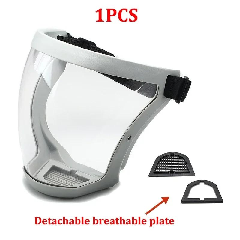 Full Face Shield Transparent Safety Mask with Filthers Oil-splash Proof Eye Facial Anti-fog Head Cover Work Protection Glasses