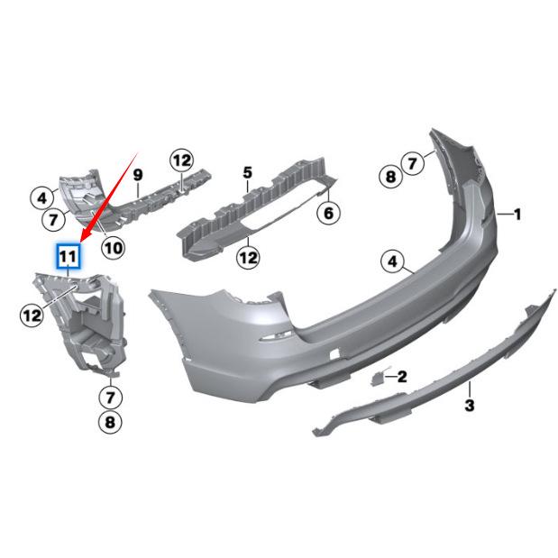 F25 Rear Bumper Bracket for BMW X3 (51127338763/51127338764)