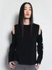 Visus Hole Sleeve Top_Black