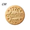 Three-dimensional Embossed Ornament 250th Anniversary Cookies with 3D Deep Texture, 1776-2026 Commemorative Decorations, Ideal Independence