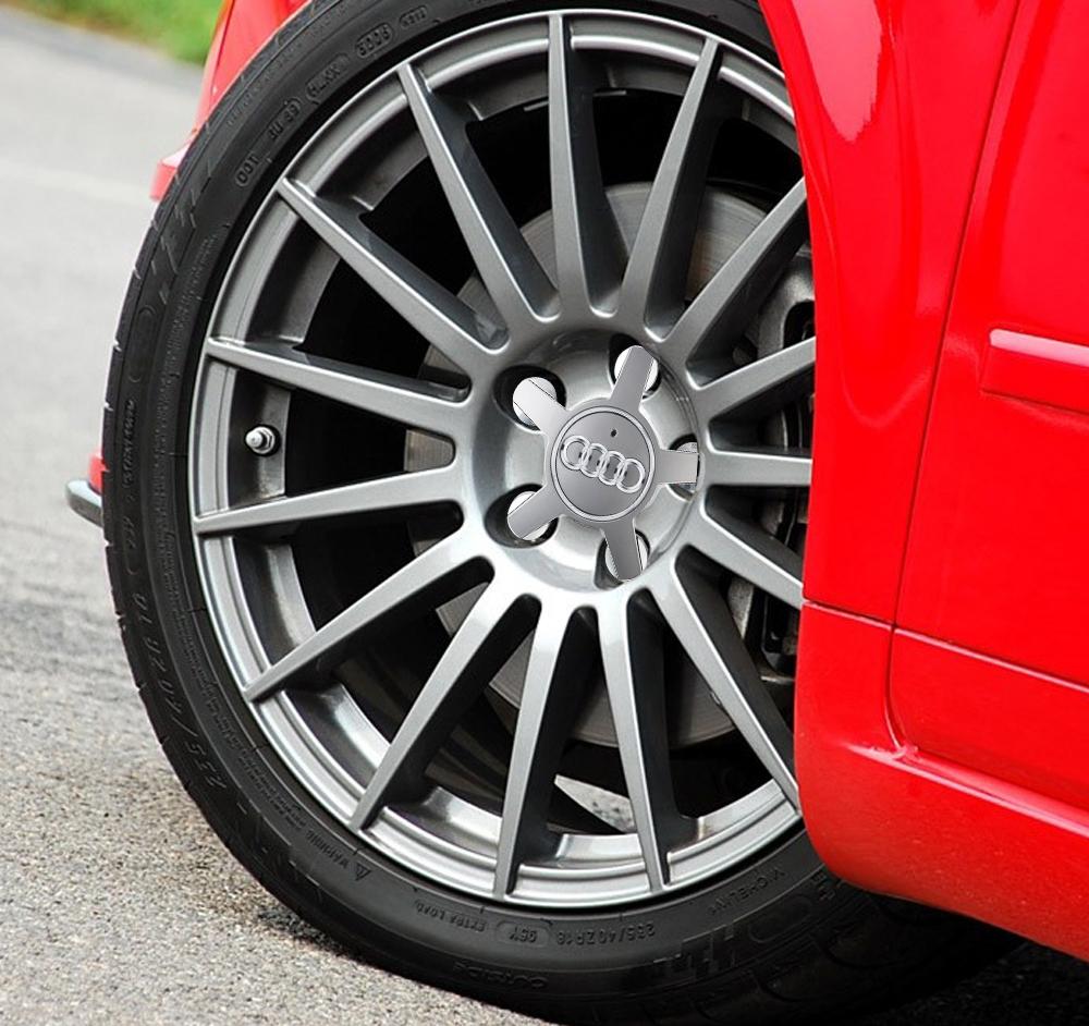 2026 4PCS Car Five Claws Wheel Center Cap Hub Covers Auto Emblem Decoration Accessories for 22x A3 A4 A4L A5 B3 B4 B5 B6 B7 B8 RS3 D2