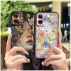 Full Wrap Flower Phone Case For MOTO G55 5G Phone Pouch Soft Case Protective Shockproof Cartoon Fashion Design Graffiti