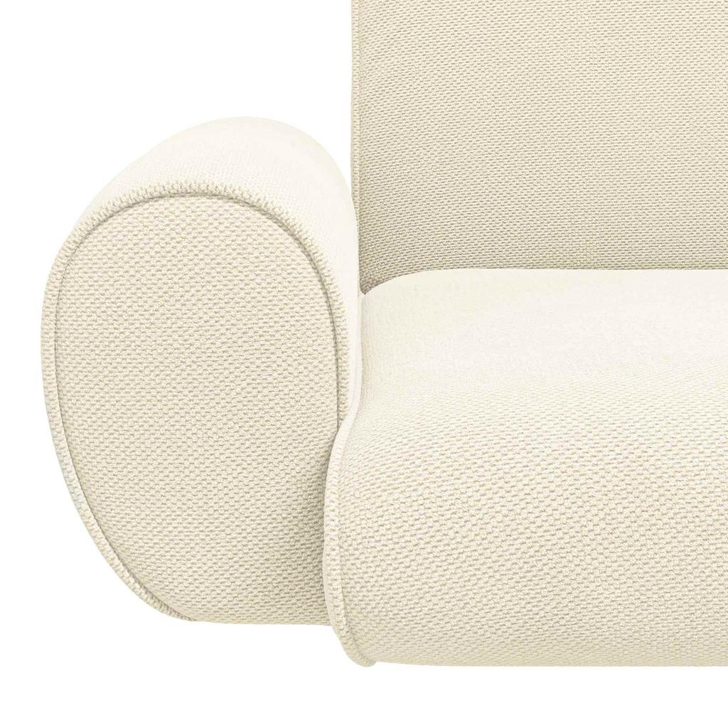 Adjustable Footstool Cream Coarse Velvet