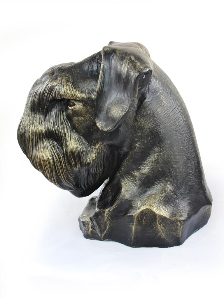 Schnauzer I - Urn for Dog Ashes, Dog Bust, Large Dog Head for Garden by Art-Dog