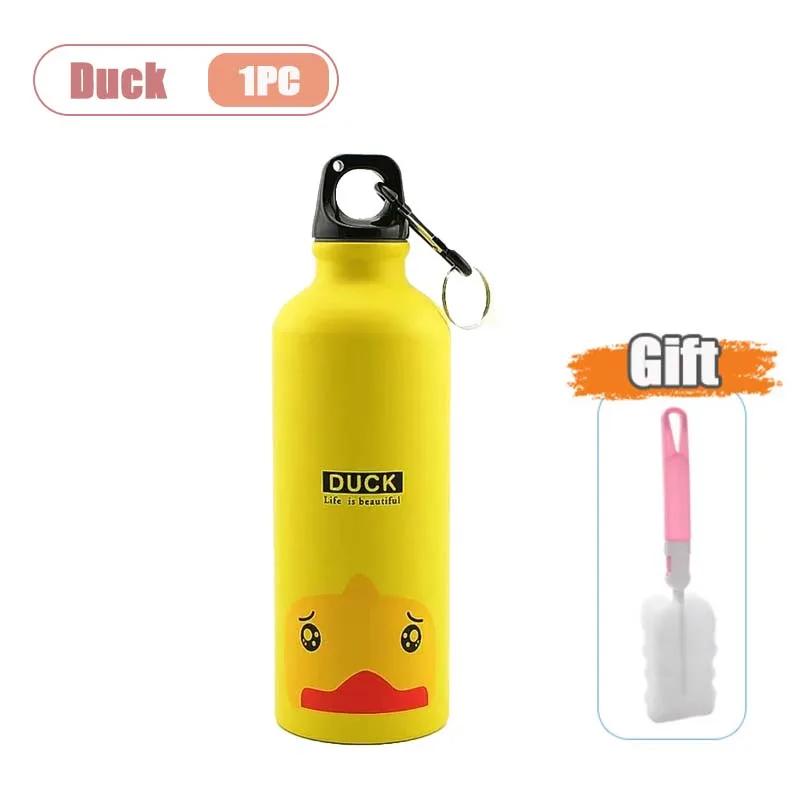 500ML Cartoon Aluminium Wasserflasche Niedlicher Tierdruck Edelstahl Wasserflasche mit Deckel Isolierter Becher Kaffeetasse