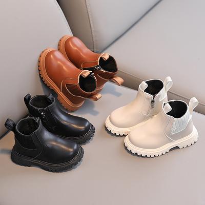 Fall New Children's Fashion British Boots Boys Side Zipper Fashion Martin Boots Girls Soft Bottom Fashion Boots