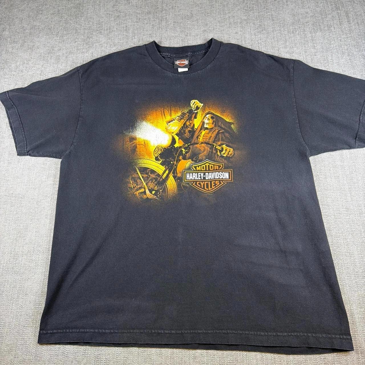 Y2K Grim Reaperr Riding Harley Davids0n tee 2XL
