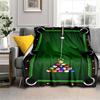 Billiard Pool Throw Blanket, Sports Theme Blanket for Sofa Bed Travel Office Home Decor