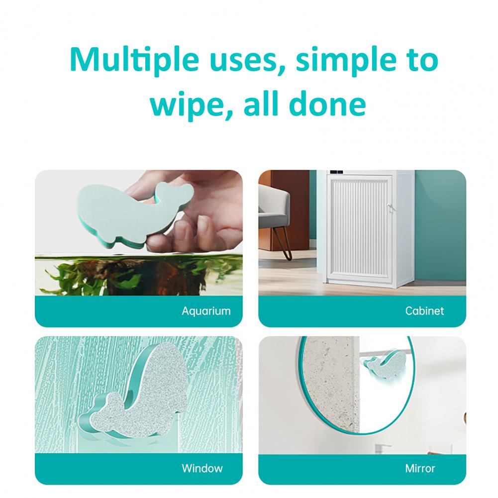 Residue-free Fish Tank Sponge Fish Tank Sponge Aquarium Sponge Scraper Set for Glass Walls Whale Shape Scrubber Pad for Turtle