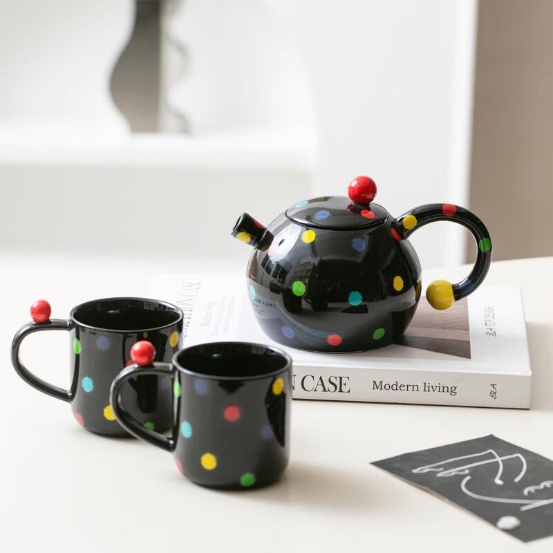 

WA Colorful Polka Dot Ceramic Teapot Set