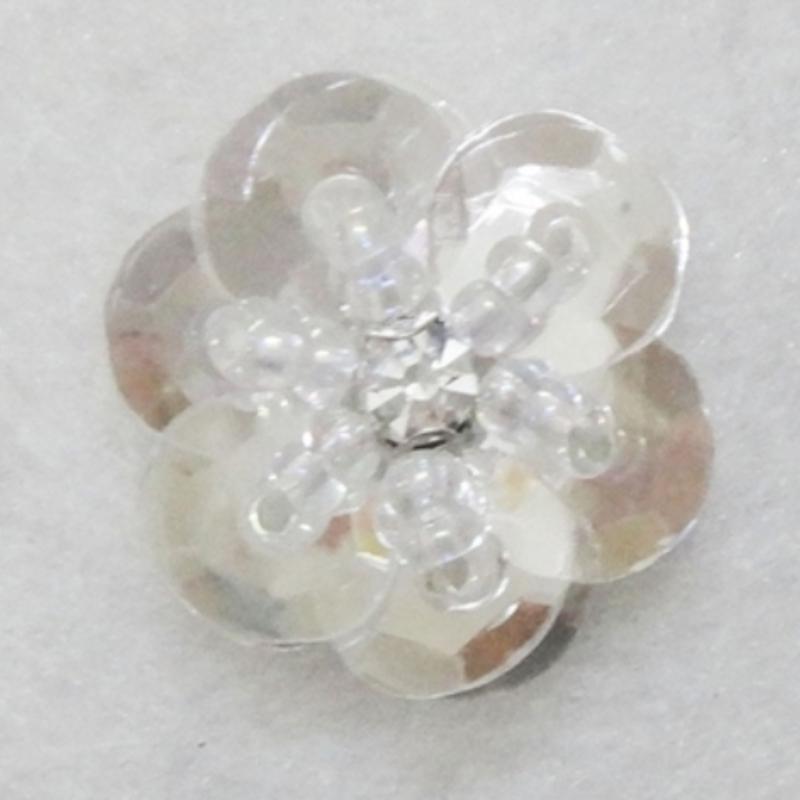 20 Pieces/lot Hand-Sewed Sequins Flower Pattern Patch DIY Clothing Shoes, Hats, Bags, Beads Sequins Applique Patch