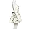 Gepunktetes Flauschiges Trägerloses Kleid Vintage Slim Fit Sexy Robe Rückenschleife Rückenfrei Schulterfrei Mode Elegant Damen Kurze Kleider