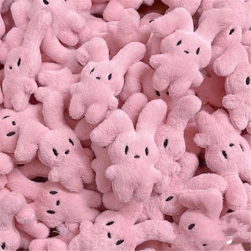 Cute Plush Rabbit Keychain Fashion Bag Ornaments Backpack Decor Car Keys Holder