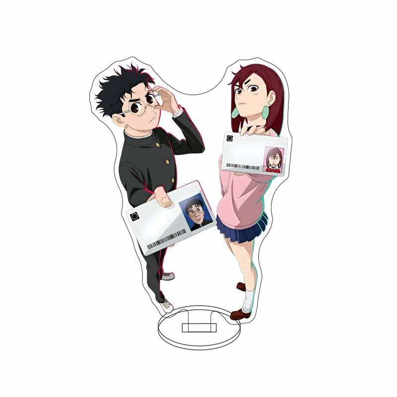 Anime Dandadan Cosplay Ayase Momo Takakura Ken Acrylic chain Stand Model 15cm Acrylic Stand Model Gifts For Fans Chain