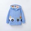 Autumn/Winter Boys' Embroidered Zipper Hoodie Jacket – European & American Style