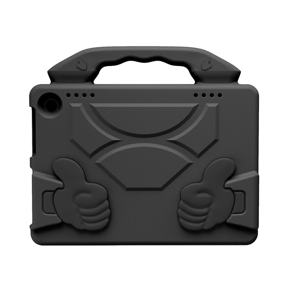 Thumb Design Protective Case Fits for Kindle Fire HD8 HD8 Plus EVA Shockproof Protector with Rotatable Handle Black