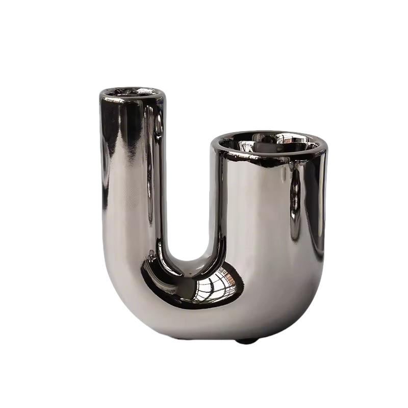 Modern Minimalist Tire Candle Holder Ornament Creative Ceramic Circular Candle Pedestal Decor Candlelight Dinner Romantic Gift