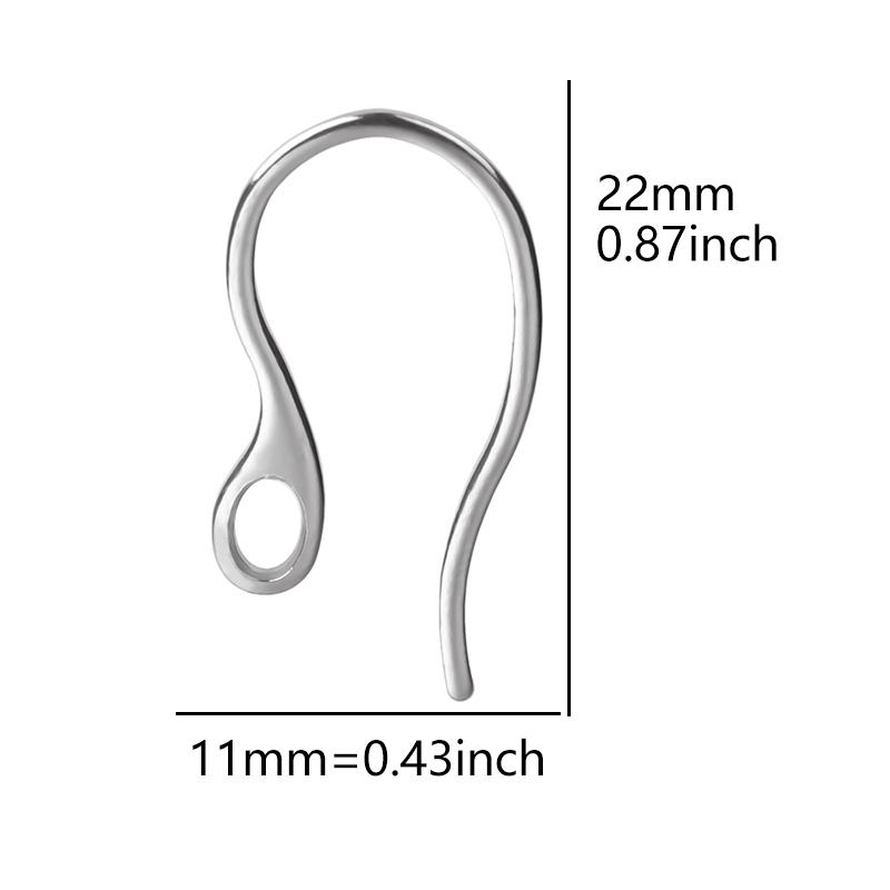 50 Pcs/Lot Wholesale Earrings Jewelry Materials Stainless Steel Hook Hoops Hooks For Women Men Accessories DIY Earring Component