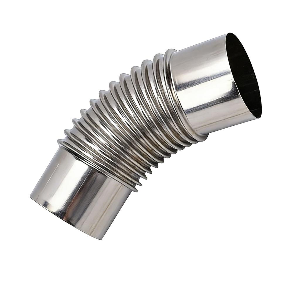 Stove Pipe Elbow 7.5cm Diameter Stainless Steel Flue Extension Elbow Chimney for Outdoor Camping Wood Stove 45 Degree