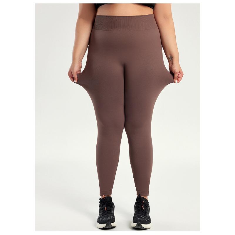 Lycra Elasticity Large Size Yoga Pants Women's Fattened Running Leggings Fat Fitness High Waist Plus Size Seamless Pants