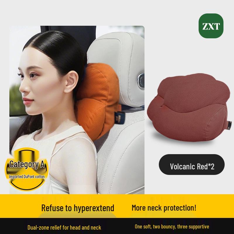 Smart Mobility Car Headrest, Lumbar & Neck Support with Seat Pillow for Porsche, Land Rover & Toyota