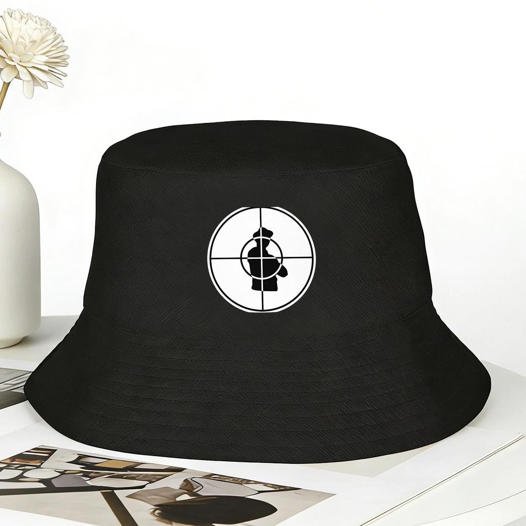 US Rap Team Public Enemy Fischerhut Frühling Lässig Fischer Unisex Hüte Für Unisex Weich Faltbar Jagdkappen Bedruckte Sonnenhüte