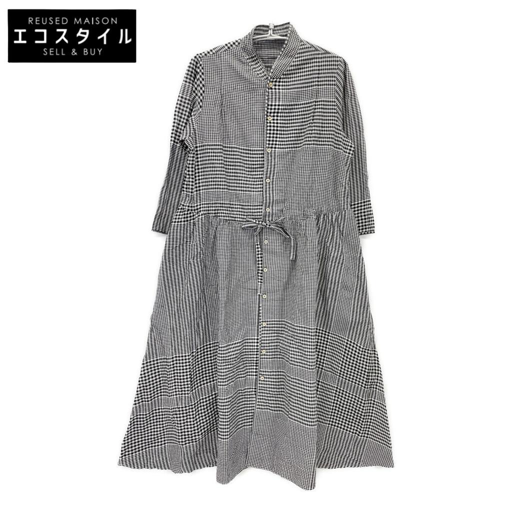 45R 70450241 Black x White Spring Breeze Indica Diaper Dress dress 00 Black x whiteUsed