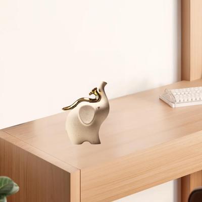 Elephant Figurine Ornament Minimalist Multifunction Decorative TV Stand Decor Sculpture for Living