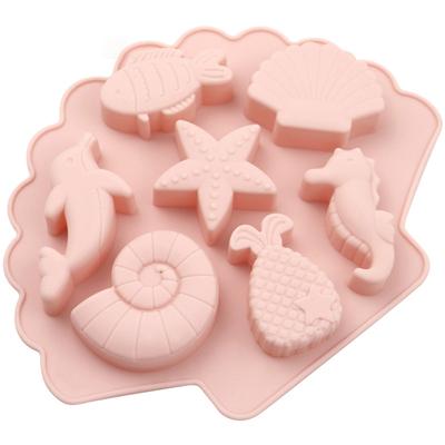 Meerestiere Silikonformer Fondant Backen Kuchen Schokolade Harz Diy Fisch Form Dekoration Werkzeuge Cupcake Topper