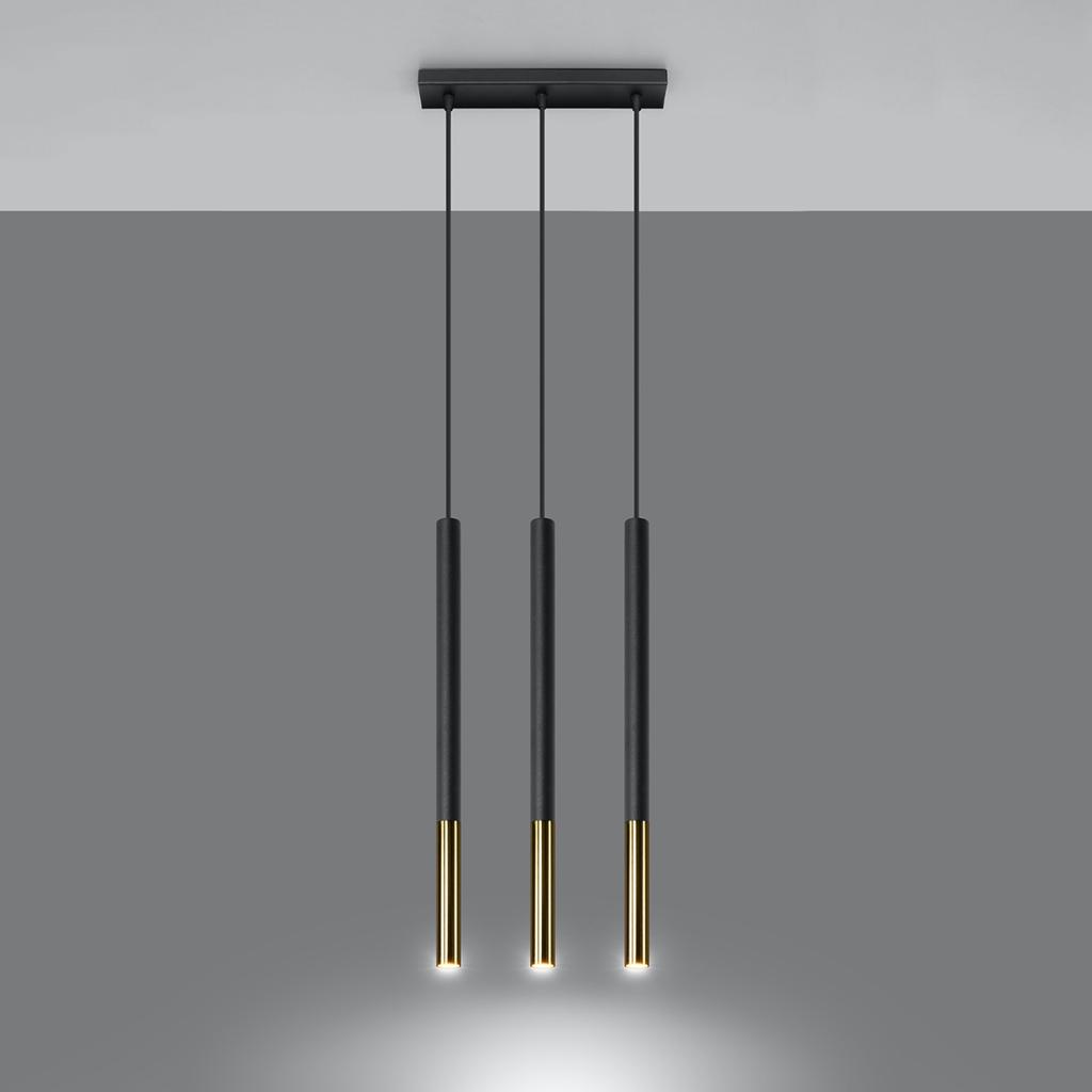 Lampa Wisząca Mozaica 3 G9 Czarny Sollux Sl.0892